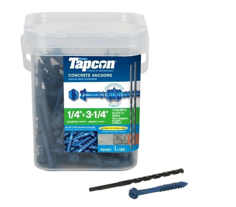 1/4 in. x 3-1/4 in. HEX Washer Head Screw Anchor 150CT